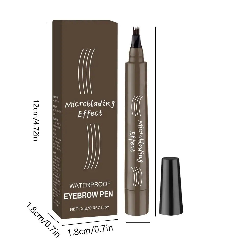 Four Forked Wild Eyebrow Pen 4 Point Pencil Waterproof Fork Tip Qme dark gray China Mainland