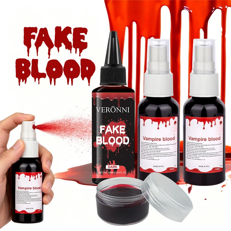 VERONNI Fake Blood Makeup Realistic SFX Halloween Cosplay Zombie Qme