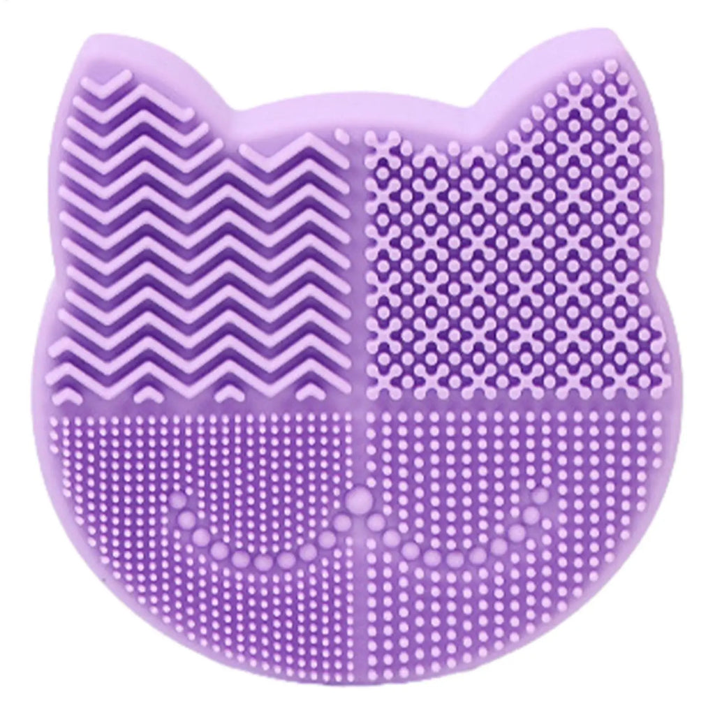 Makeup Brush Cleaner Silicone Scrubbing Tray Cleaning Plate Washing Qme
