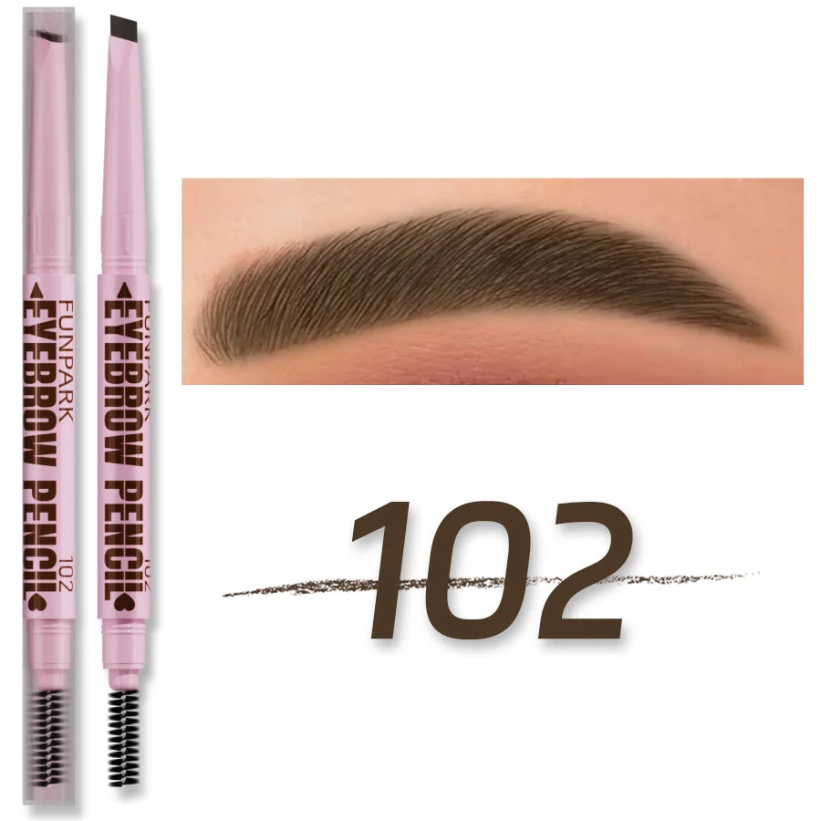 2 in1 Eyebrow Pencil Professional Cosmetics Makeup Women 5 Colors Qme 102