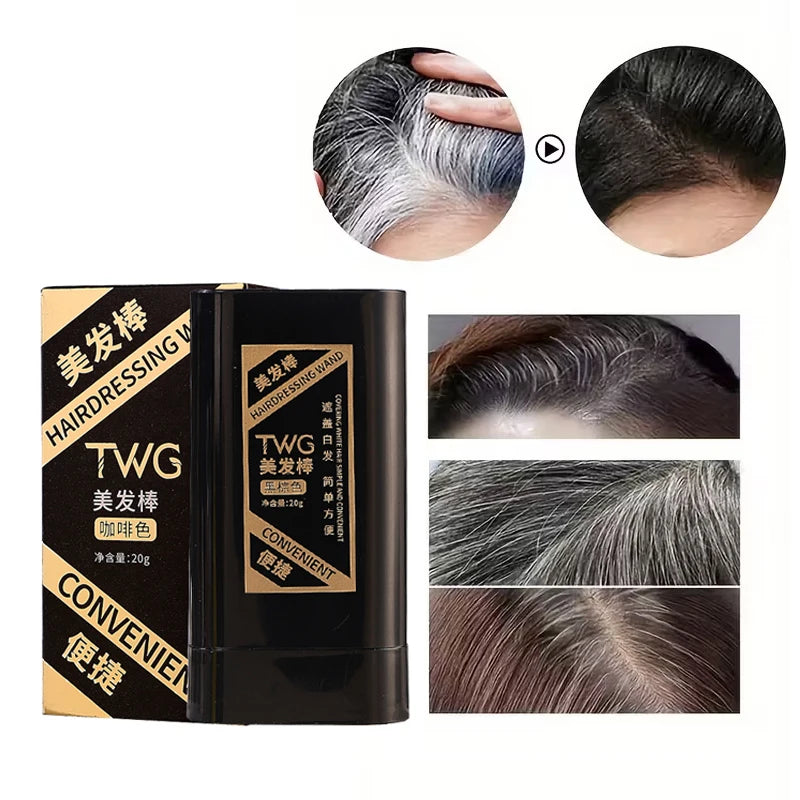Portable Hair Dye Stick Waterproof Sweat Proof Covers Gray Suitable Qme
