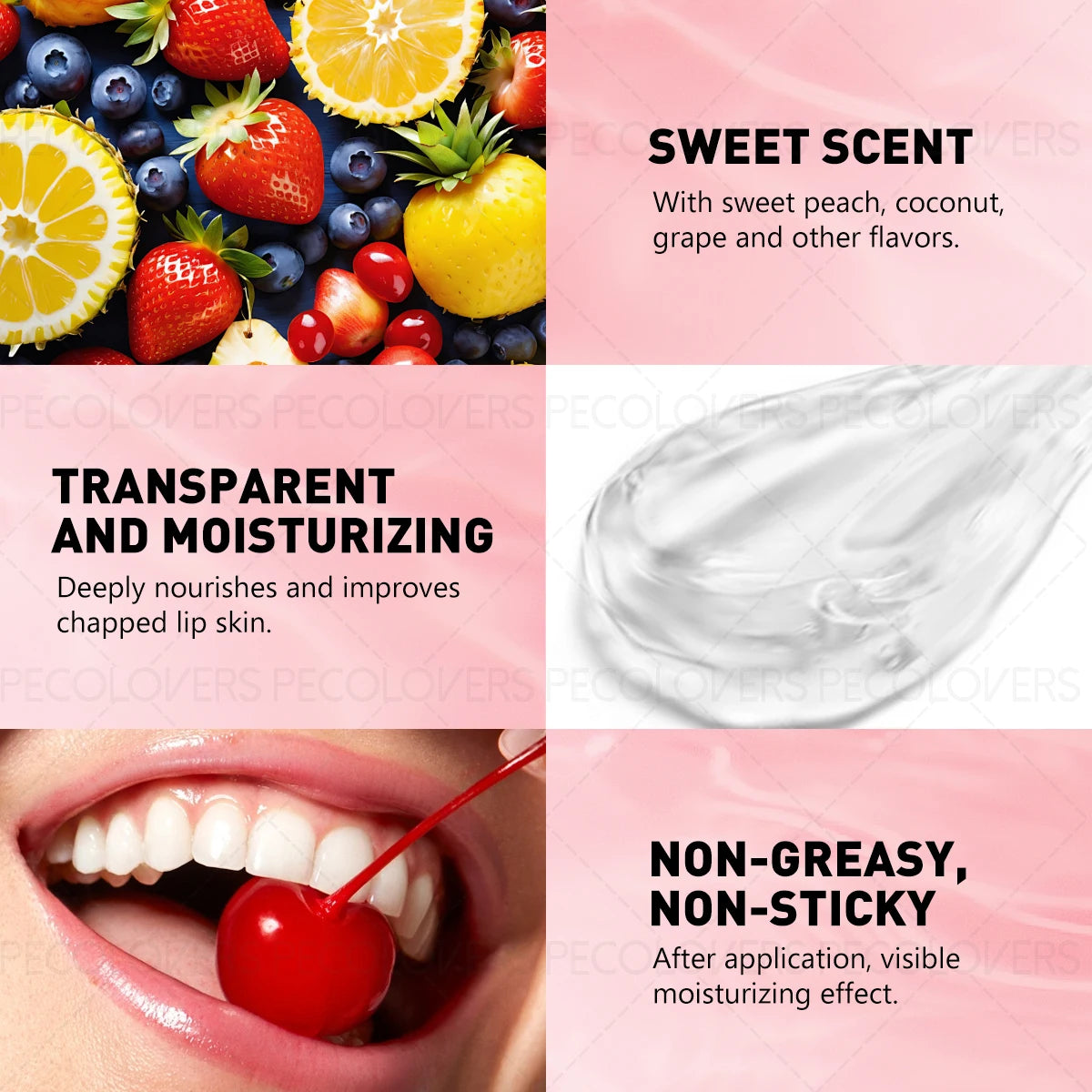 Lip Balm Moisturizing Lips Fruity Gloss Tinted Long-lasting Qme