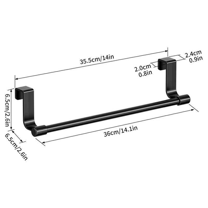 Kitchen Cabinet Towel Rack Space-saving Dishcloth Holder Home Qme L2