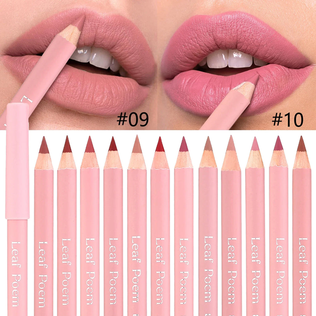Nude Pink Lipliner Pencil Long-lasting Waterproof Red Brown Lip Contour Sculpt Pen Blendable High Pigmented Lipstick Makeup Qme