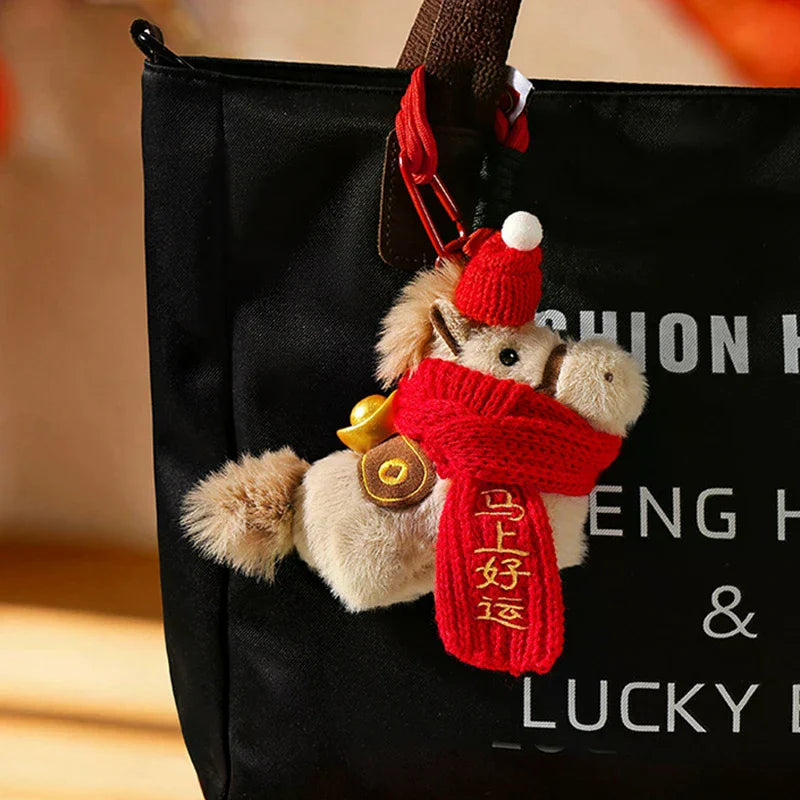 Cartoon Lion Dance Keychain Awakened Lion Chinese Style Lion Dance Pendant Doll Year Of Horse Chinese New Year Gift Qme