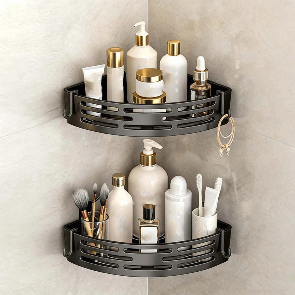Suction Cup Corner Shelves No Drilling Bathroom Storage Rack Shower Shelf Suction Cup Caddy Corners Organizer Storage Rack Qme