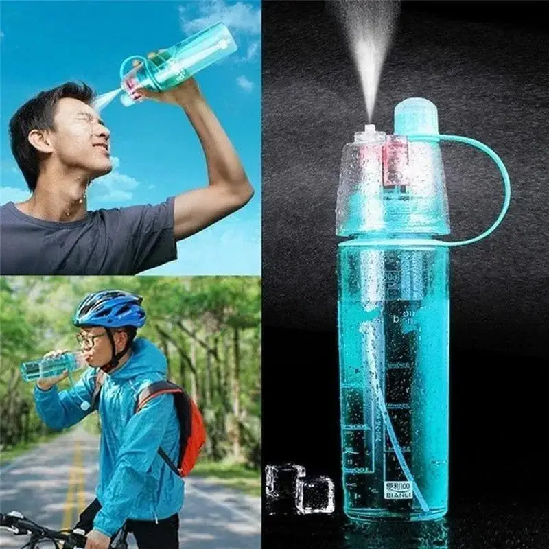 Portable Sports Spray Water Bottle Leakproof Shockproof Drinking Cup Qme