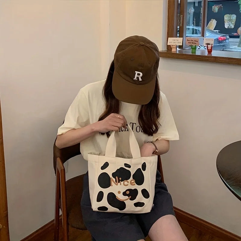 1 Canvas Bag Women's Handbag Office Worker's Bento Rice Box Student's Qme