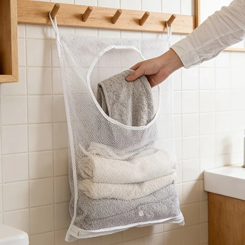 1 Wall-Mounted Laundry Basket, Suitable for Bathrooms,Dormitory And Home Hanging Storage Bags, Hanging Shoe Organizer Qme