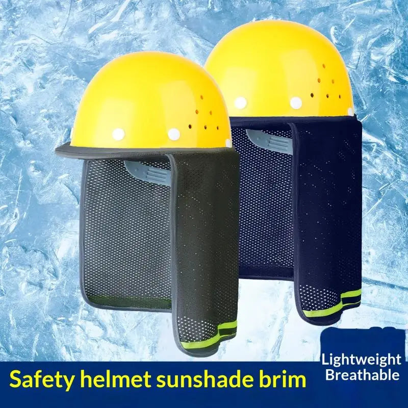 Safety Helmet Sunshade Hat Adjustable Breathable Wide Brimmed Cap Qme