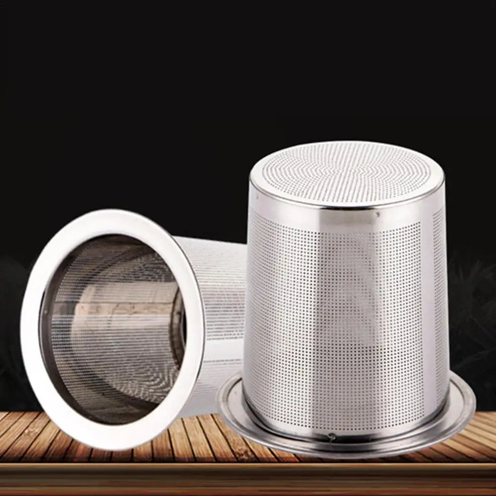 1pcs Loose Tea Steeper Stainless Steel Fine Mesh Strainers Large Capacity Teapot Infuser Filter For Tea LeafAnd Spices Straining Qme