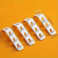 4pcs Ultimate Space Saver Hanger Set - Heavy Duty Plastic Closet Organizer with 3 Hooks for Effortless Storage of Clothes, Jeans Qme White