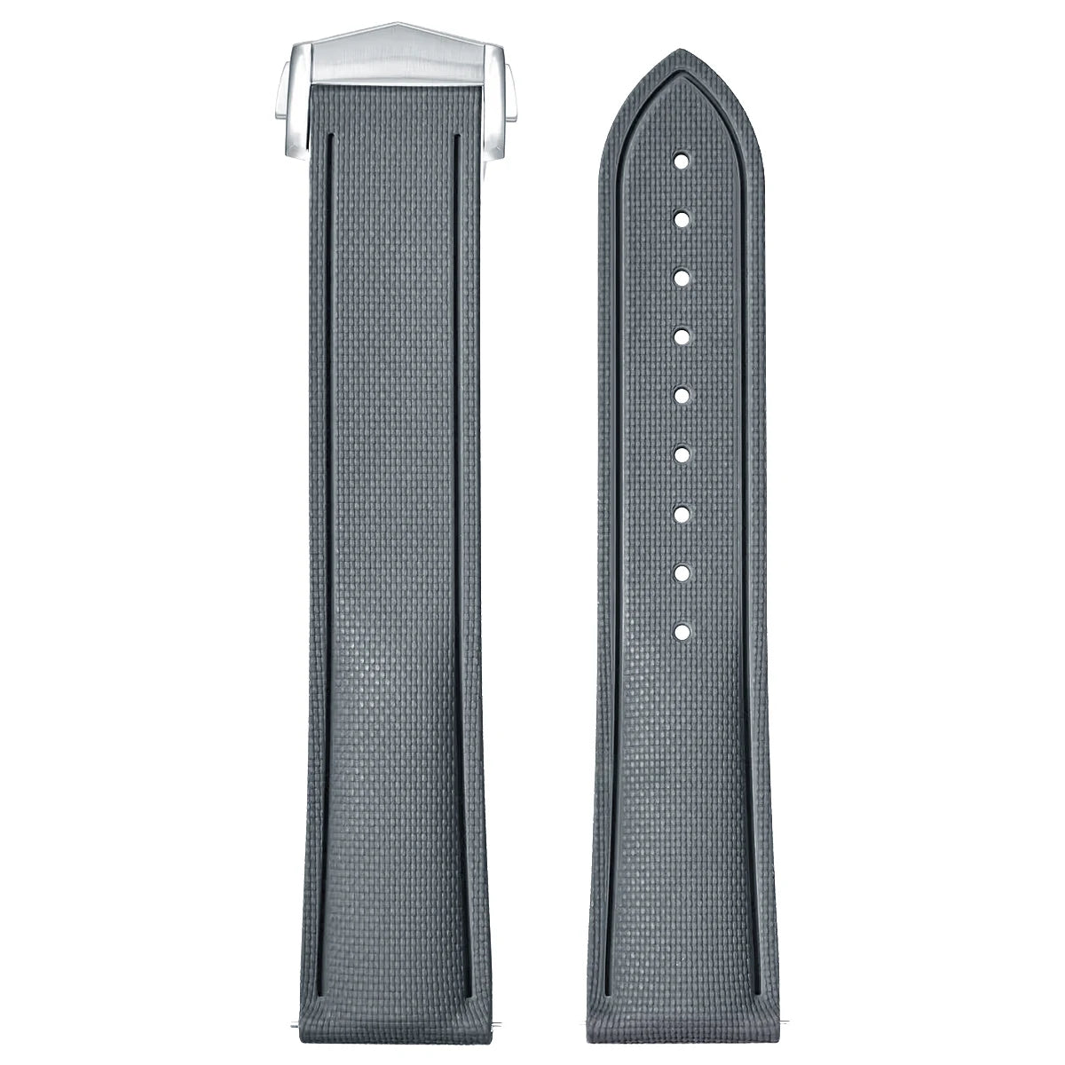 Fluoro Rubber Strap for Omega Seamaster 20mm 21mm 22mm FKM Quick Release Universal Watch Band Accessories for Rolex for Tudor Qme Gray 20mm