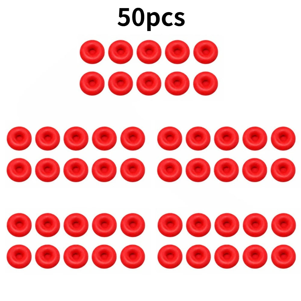 5/10/20/50Pcs Red Glass Glue Tip Protective Cover Dustproof Sealing Saving Cap for Caulking Gun Nozzle Use Qme red 50pcs