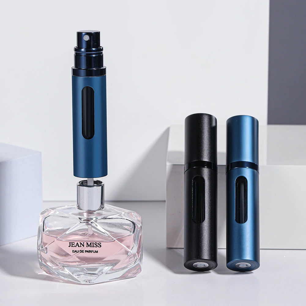 5 Glass Refillable Perfume Bottle Spray Scent Pump Portable Travel Qme