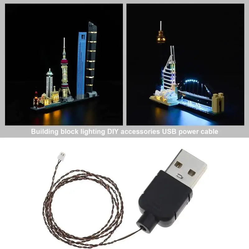 USB Power Cable 5V Output Pin DIY Lights Cord Mini LED Light Strip Qme