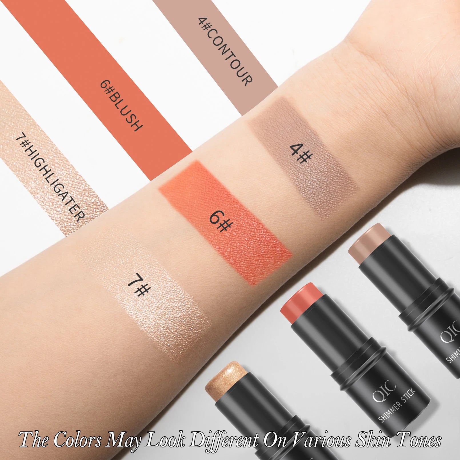 Makeup Face Contouring Bronzer Stick Multifunctional Highlighter Brightening Silkworm Blusher Rouge Cream Modify Concealer Pen Qme