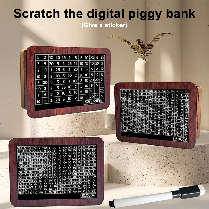 Money Goals Counter Reusable Handmade Piggy Bank Coin Tray Storage Qme