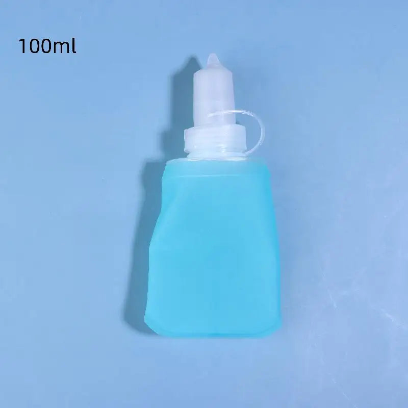 Folding Water Bottle TPU Collapsible Soft Flask Outdoor Sport Hiking Qme A1