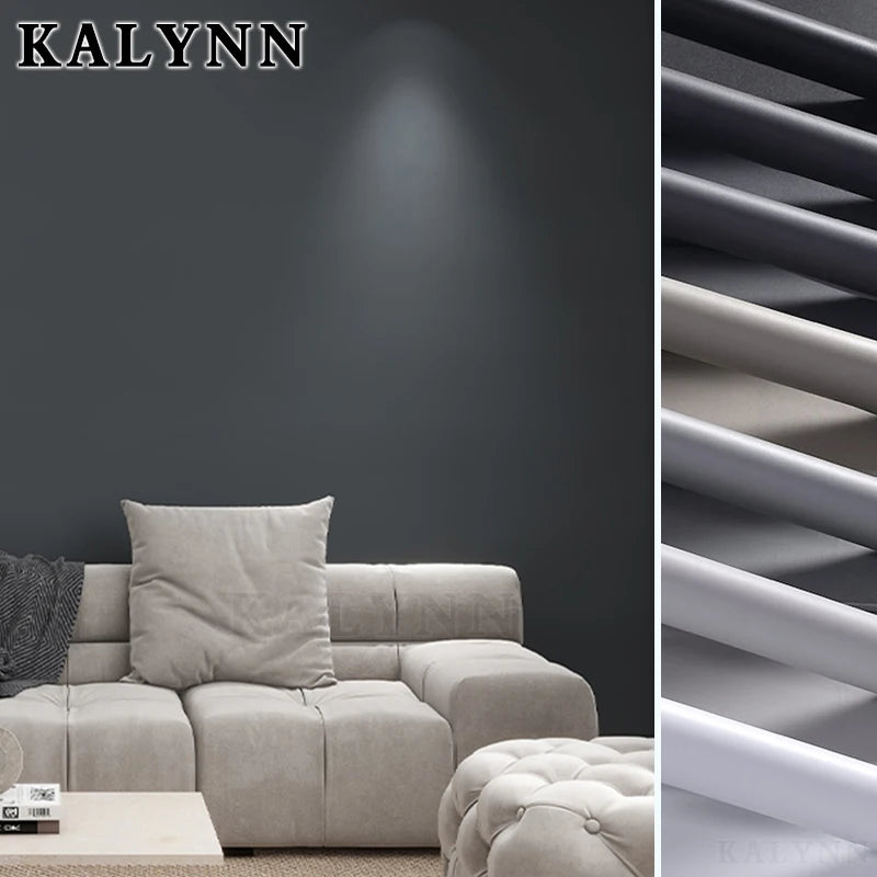Dark Grey DIY Decorative Film PVC Self Adhesive Wallpaper Furniture Qme