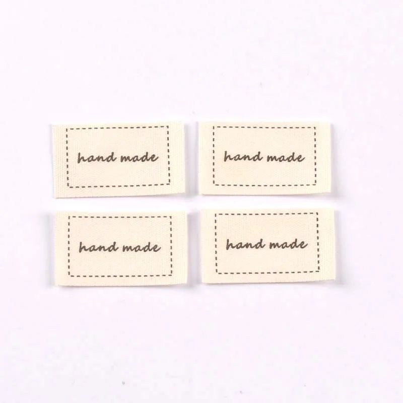 50Pcs 10-53mm Assorted "Handmade" Cute Animal Fabric Labels, Sew On Tags for DIY Clothes Crafts cp4317 Qme 43x25mm-7
