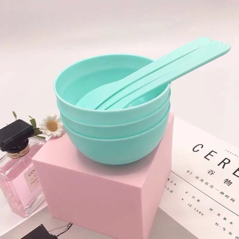 Small DIY Face Masks Mud Bowl Spoon Portable Beauty Tools Homemade Qme
