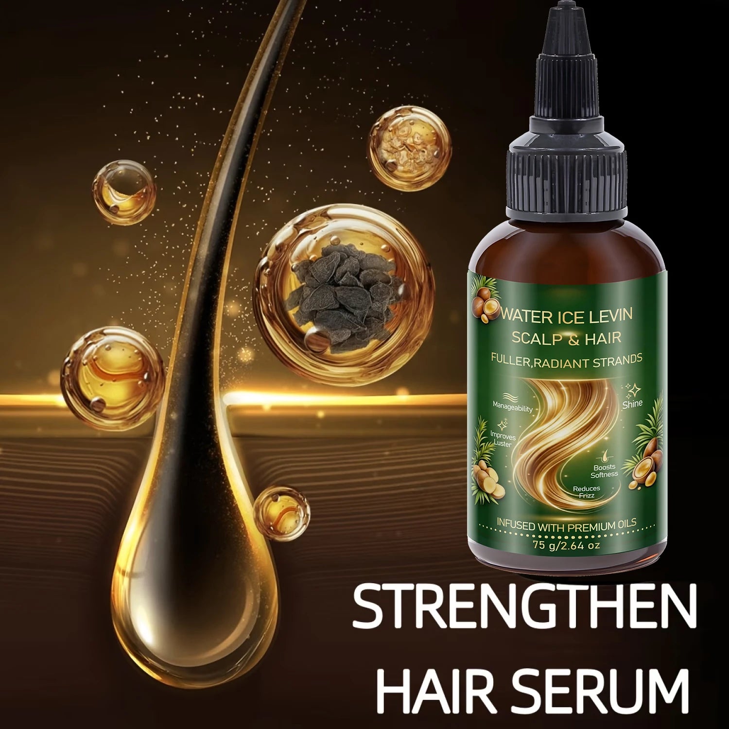 Premium Infused Hair Oil with Biotin & Keratin, Reduce Frizz Boost Soft Shiny Hair Qme
