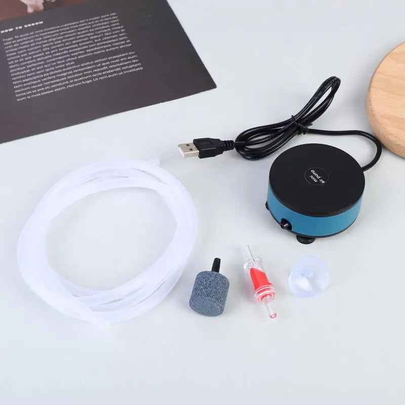 Small Oxygen Pump Air Compressor Aquarium Accessories USB Mini Fish Qme