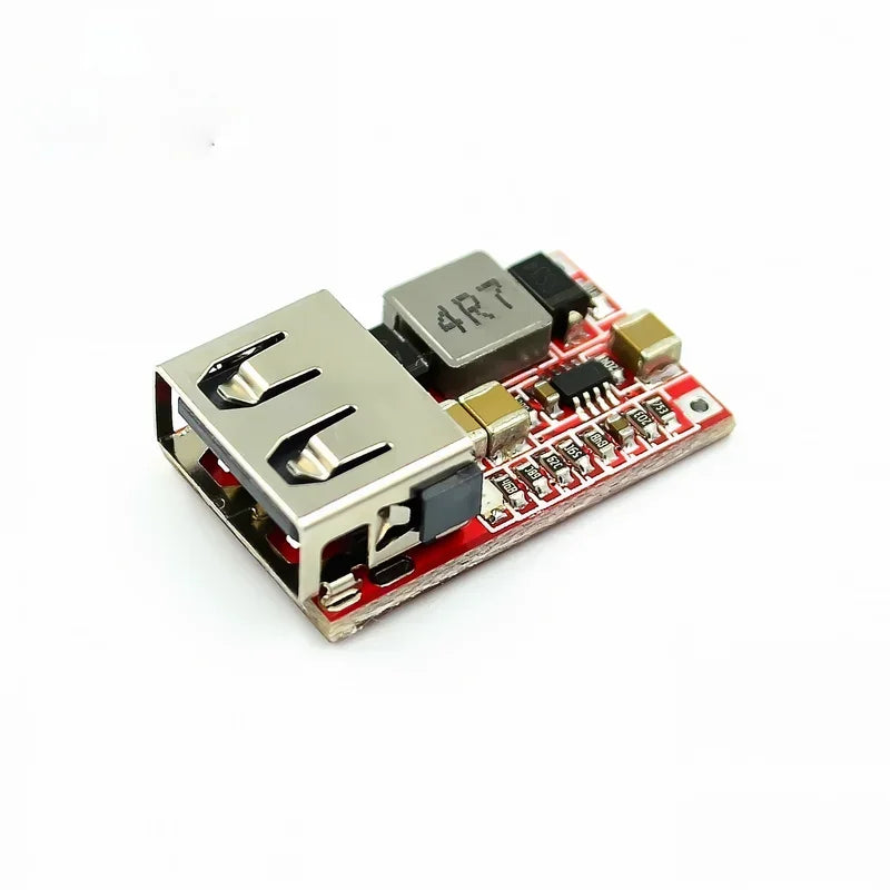 Efficiency 97.5% DC-DC Step-down Module 6-24V12V24V To 5V3A Car USB Mobile Phone Charger Qme Red board DC-DC step-down