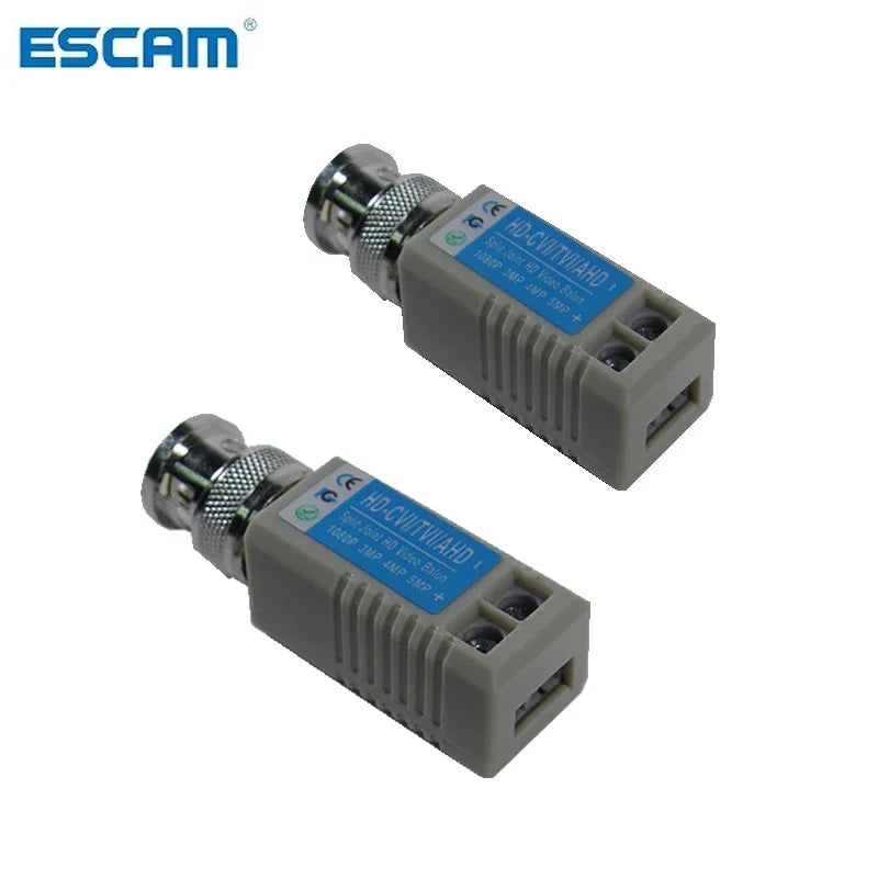 200M(660ft) Range For HD CVI/AHD/TVI Twisted BNC CCTV Passive Transceivers UTP Balun BNC Cat5 CCTV UTP Video Balun Qme