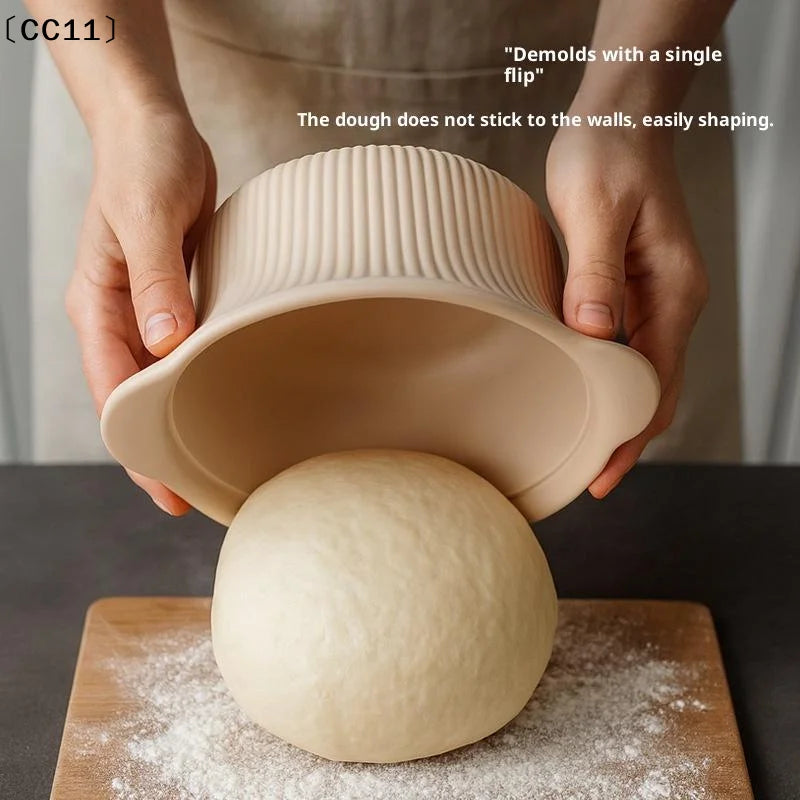 Silicone Pizza Dough Box Lid Bread Fermentation Basket Non-stick Qme