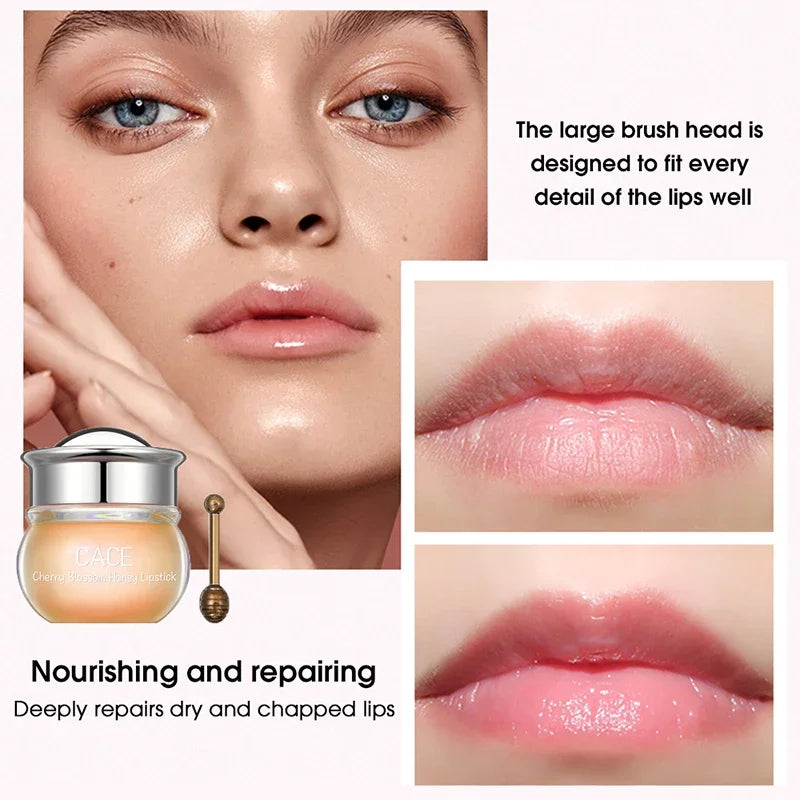 CACE Cherry Blossom Honey Lip Balm Deeply Hydrating Plumping Qme