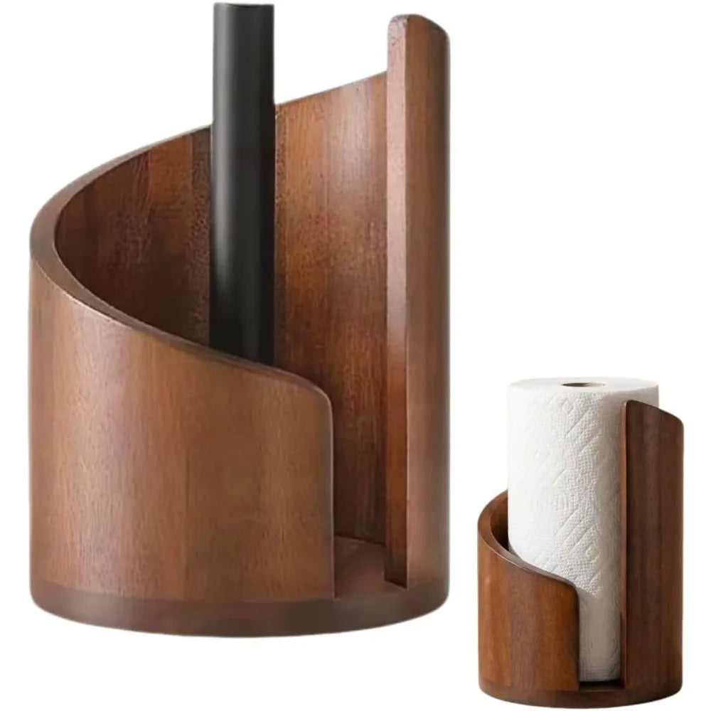 Farmhouse Countertop Tissue Holder Rustic Wood Decor Kitchen Qme