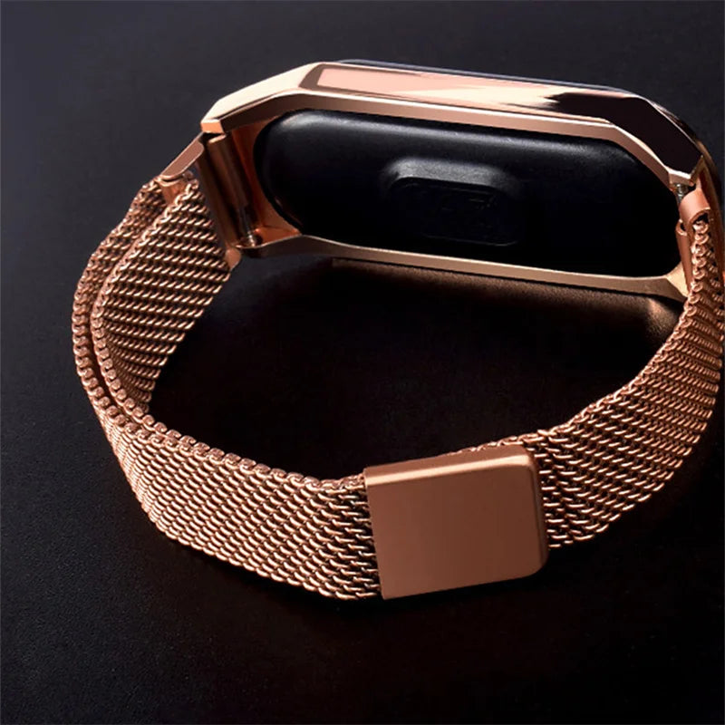LED Women Watch Magnetic Watchband Strap Waterproof Touch Feminine Clock Fashion Digital Wristwatches Qme