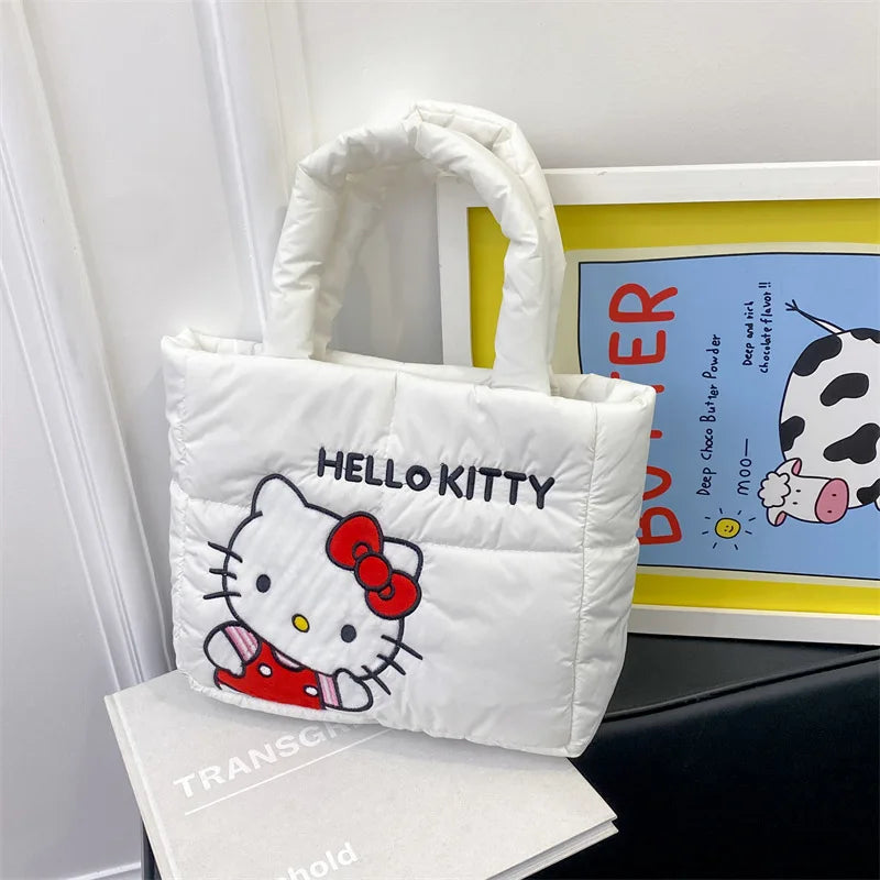 Cute Cartoon Plush Bag Handbag Single Shoulder Crossbody Soft Stuffed Qme hello kitty