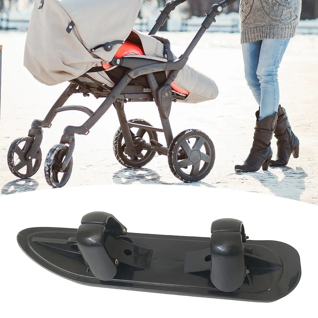 Stroller Skis 2 in 1 Outdoor Winter Snowboards Stroller Skis Glider Snowboards for Cycling Bicycle Jogging Sports Outdoor Paths Qme
