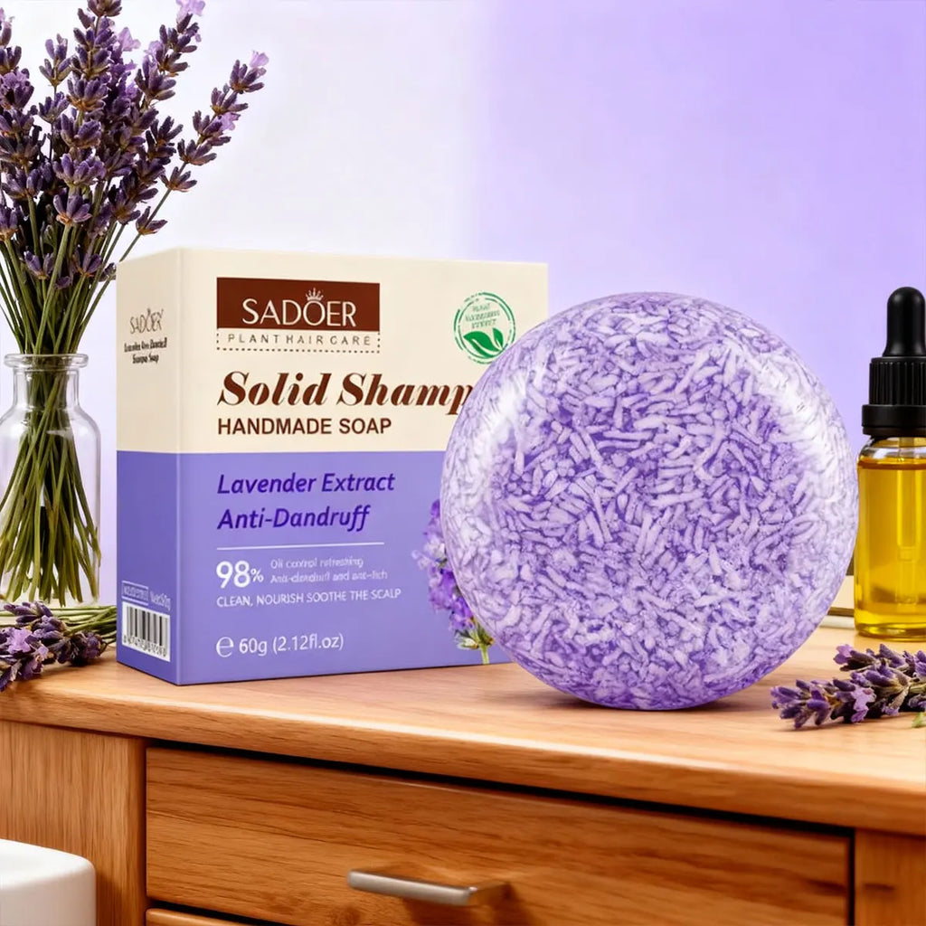 Lavender Shampoo Soap Plant Essential Oil Deeply Nourishes Cleanses Qme