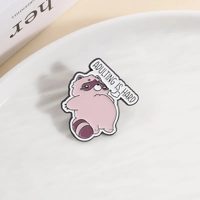 Sleeping Little Panda Metal Enamel Brooch Cute Cartoon Animal Lapel Pin Lazy Red Panda Badge Fashion Jewelry for Backpack Clothe Qme