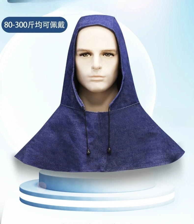 2pcs Adjustable brimless denim shawl hat dust hood grinding and handling special labor insurance equipment Qme