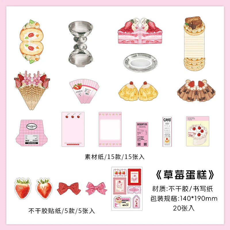 20 pcs Plant Flower Leaf Decorative Sticker Hand Account Material Sticker Pack For Scrapbooking Label Diary Stationery Stickers Qme A1
