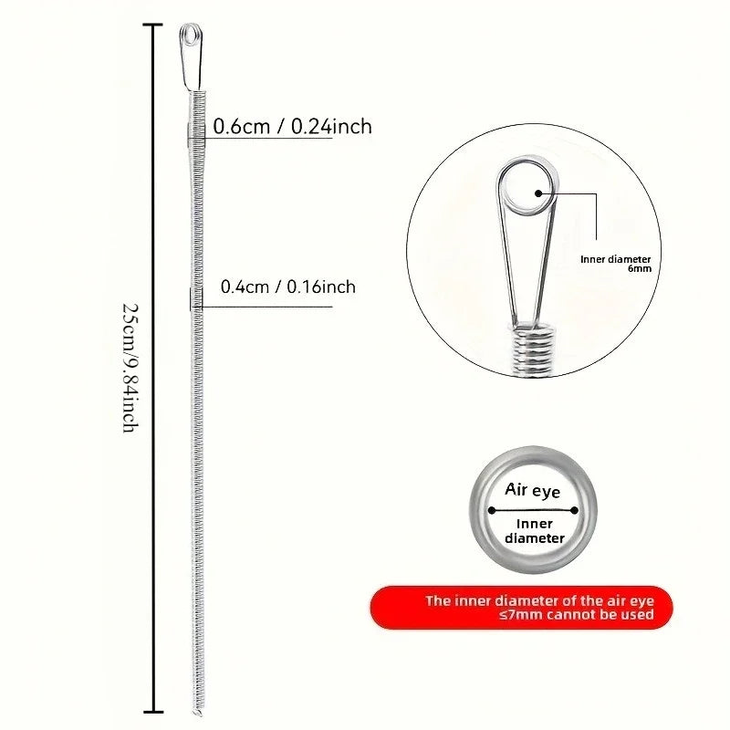Efficient Threading Device - White Flexible Wire Tool for Tight Spaces, Effortless Cord Management & Threading in Narrow Areas Qme