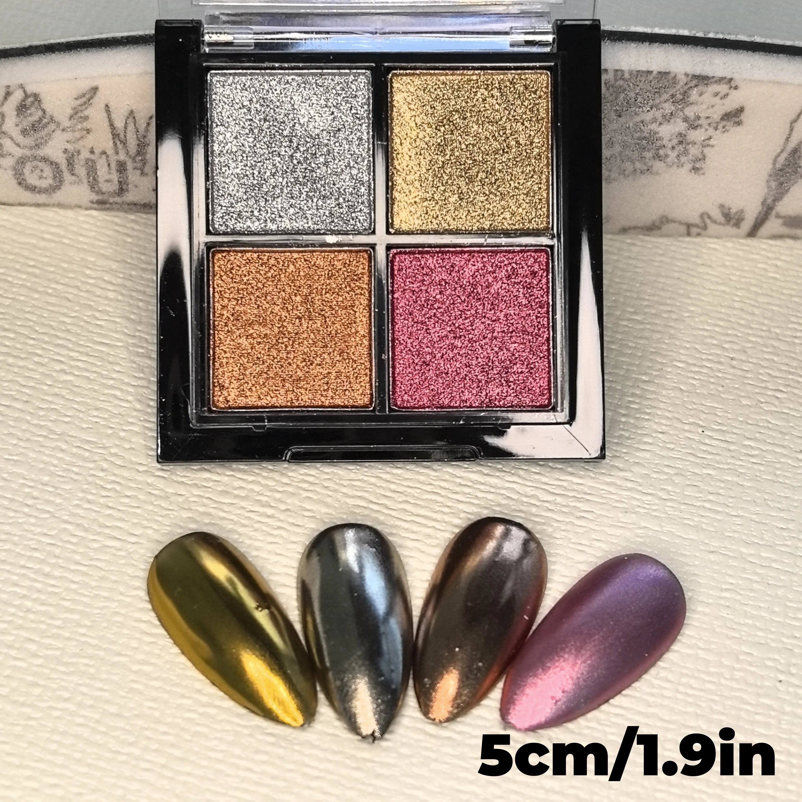 4 Colors Solid Chrome Nail Powder Autumn Winter Brown Luxury Glitter Qme 04