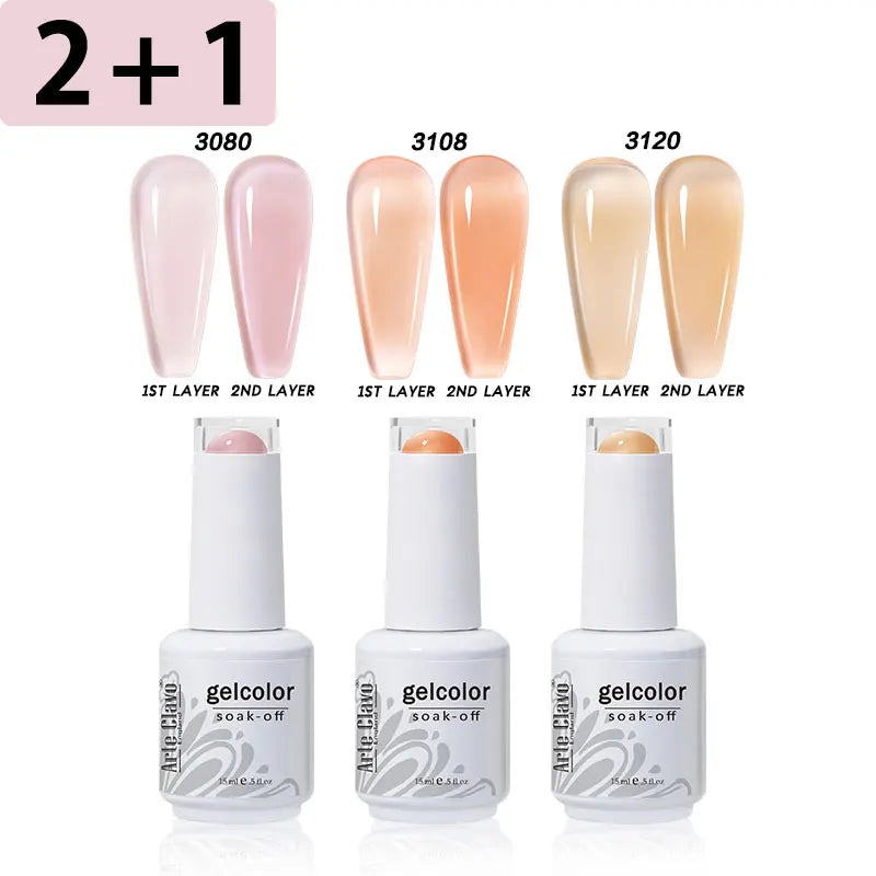 Arte Clavo Gel Nail Polish Art UV LED Manicure Long Lasting Soak Off Qme 3B-ZH41