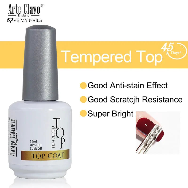 Arte Clavo Pearl Shell Gel Nail Polish Glitter Auroras Soak Off UV