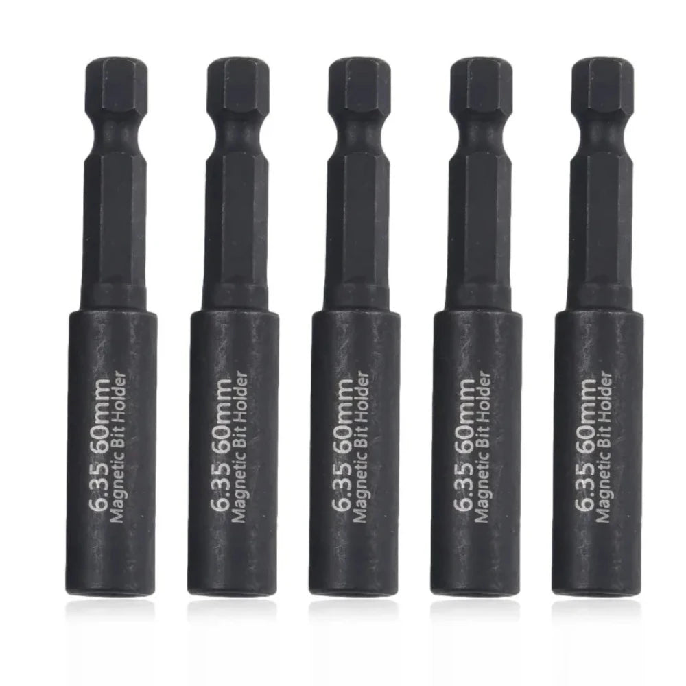 Magnetic 60mm Bit Extension Bar 1/4 Inch Head Screwdriver Transfer Rod Universal Power Drill Tool Accessory Qme