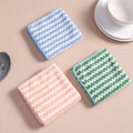 Kitchen Cleaning Rag Coral Fleece Dish Washing Cloth Absorbent Qme 10pcs