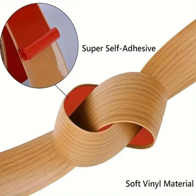 1M Self Adhesive Wood Like PVC Floor Transition Strip Anti Slip Qme