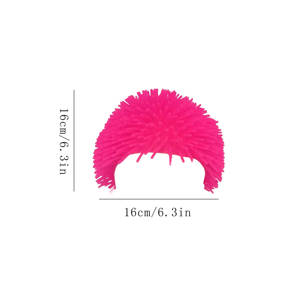 Colorful TPR Soft Rubber Long Hair Headband Famous Party Performance Hair Accessories Parent-child Interactive Game Props Qme