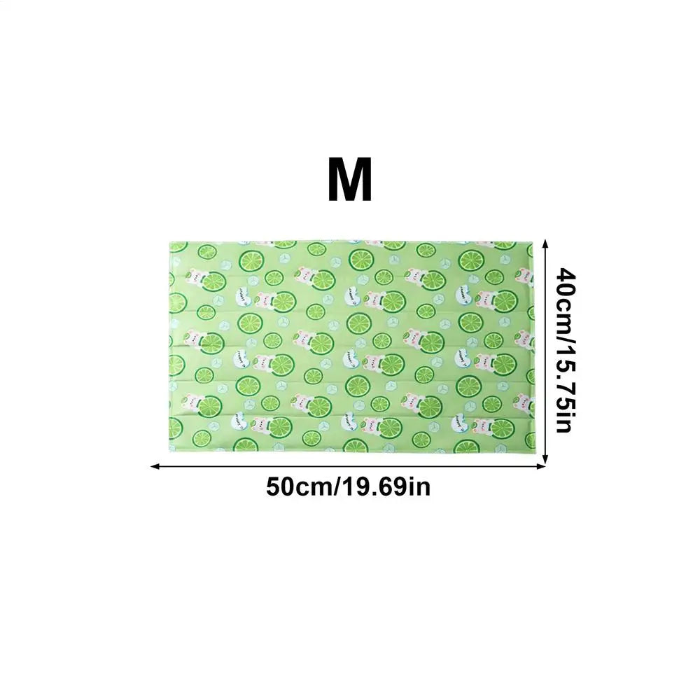 Cooling Dog Bed Foldable Reusable Comfortable Pet Mattress Cooling Dog Beds Sleeping Pad For Car Trip Park Beach Picnic Balcony Qme Green M China Mainland