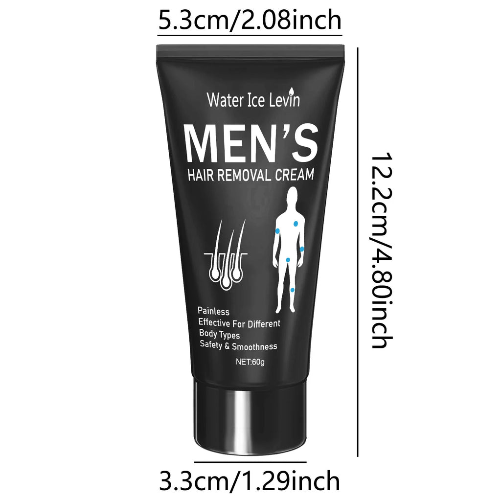 60g Hair Removal Cream for Both Men and Women, Painless, Fast, and Thorough, Leaving Skin Smooth and Refreshing, Restoring Confidence Qme